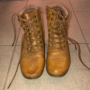 Charlotte Russe Brown Combat Boots